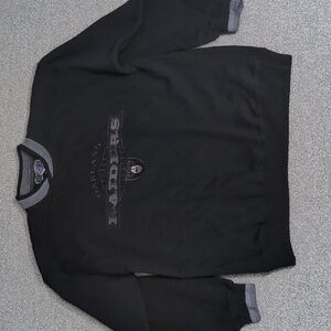 Vintage 90s Oakland Raiders STARTER Sweatshirt Size XL In Black